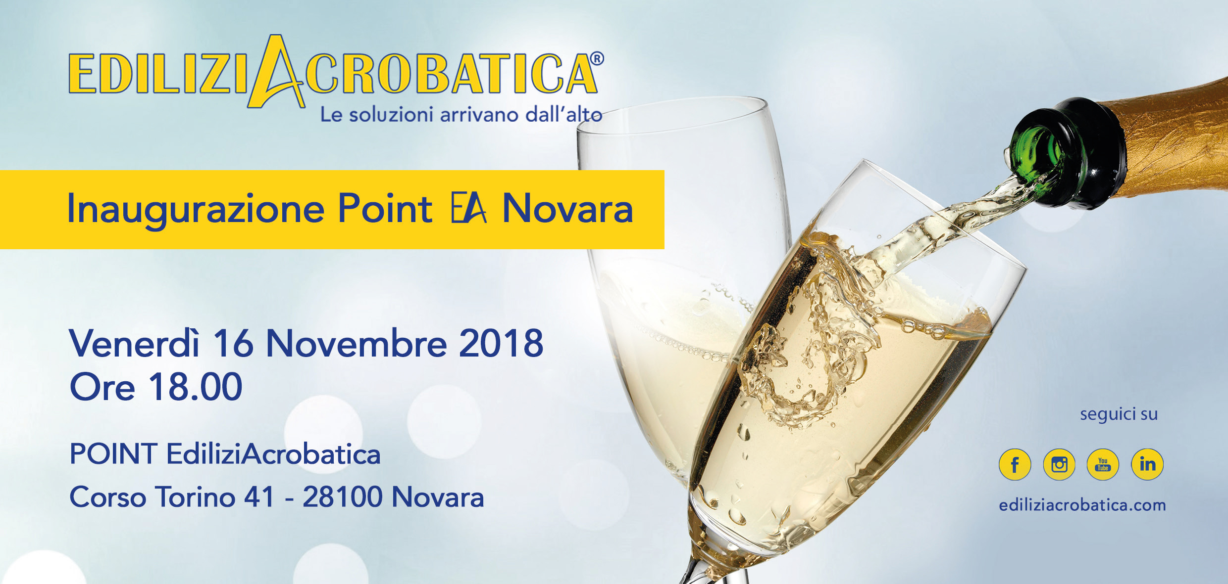 INAUGURAZIONE POINT NOVARA: 16 NOVEMBRE